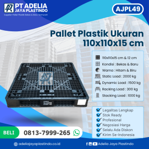 Pallet Plastik Bekas/Baru Ukuran 110x110x15 cm - AJPL49