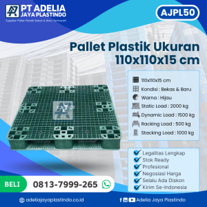 Pallet Plastik Bekas/Baru Ukuran 110x110x15 cm - AJPL50