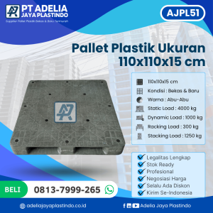 Pallet Plastik Bekas/Baru Ukuran 110x110x15 cm - AJPL51