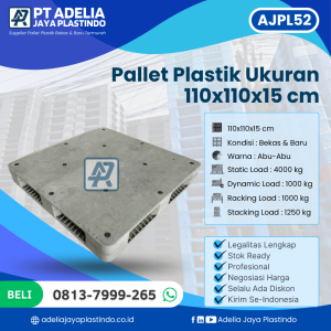 Pallet Plastik Bekas/Baru Ukuran 110x110x15 cm - AJPL52