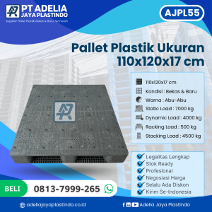 Pallet Plastik Bekas/Baru Ukuran 110x120x17 cm - AJPL55