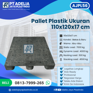 Pallet Plastik Bekas/Baru Ukuran 110x120x17 cm - AJPL56