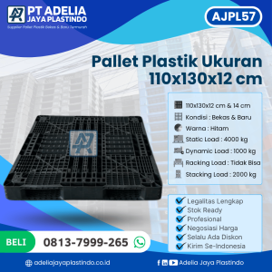 Pallet Plastik Bekas/Baru Ukuran 110x130x12 cm - AJPL57