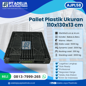 Pallet Plastik Bekas/Baru Ukuran 110x130x13 cm - AJPL58
