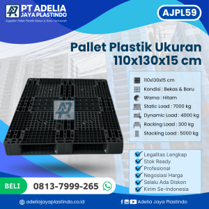 Pallet Plastik Bekas/Baru Ukuran 110x130x15 cm - AJPL59