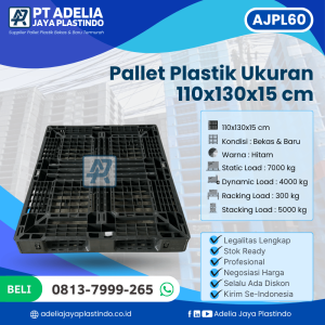 Pallet Plastik Bekas/Baru Ukuran 110x130x15 cm - AJPL60