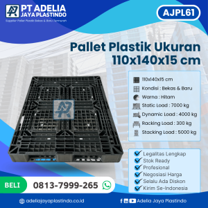 Pallet Plastik Bekas/Baru Ukuran 110x140x15 cm - AJPL61