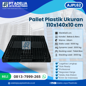 Pallet Plastik Bekas/Baru Ukuran 110x140x10 cm - AJPL62