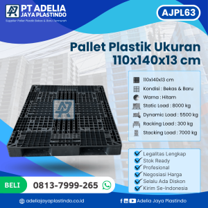 Pallet Plastik Bekas/Baru Ukuran 110x140x15 cm - AJPL63