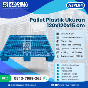Pallet Plastik Bekas/Baru Ukuran 120x120x15 cm - AJPL64