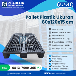 Pallet Plastik Bekas/Baru Ukuran 80x120x15 cm - AJPL68