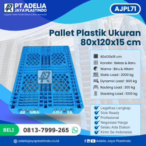 Pallet Plastik Bekas/Baru Ukuran 80x120x15 cm - AJPL71